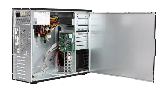 Сервер Supermicro CSE-733TQ-500B/ X11SCL-F-O/1*Процессор Intel XEON E-2136, LGA1151/16GB/NO HDD/No Soft